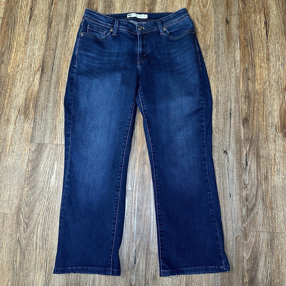 Levis 529 Curvy Bootcut Jeans Womens 12 W31 Hemmed 26" Inseam Dark Wash Mid Rise